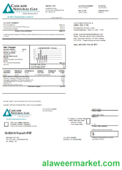 Cascade Natural Gas utility business bill SCR